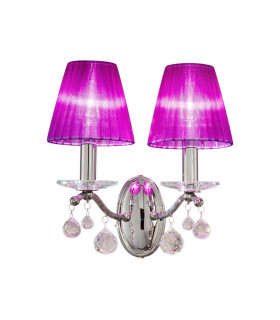 Classic Crystal Candle Wall Light Polished Chrome