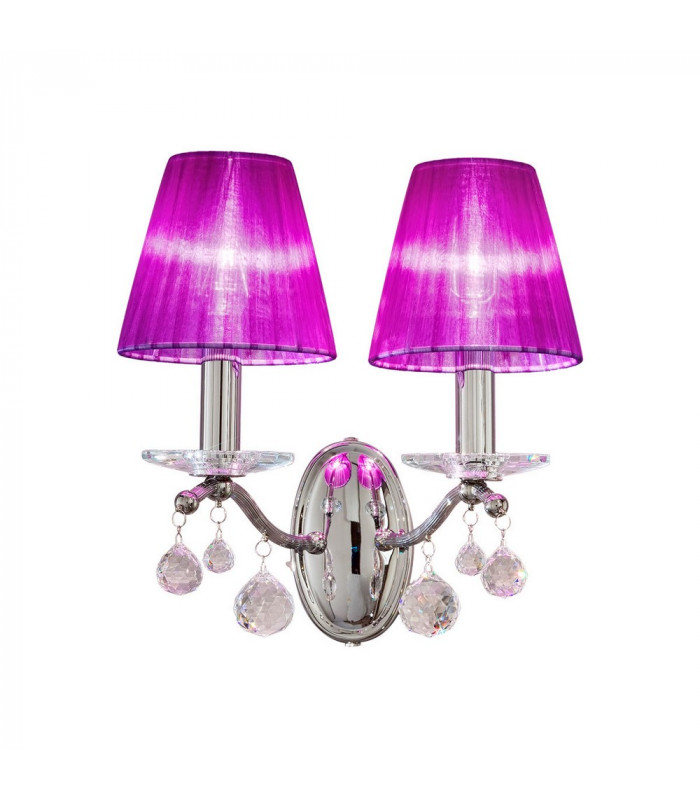 Classic Crystal Candle Wall Light Polished Chrome