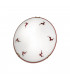 Cottage Style Glass Patterned Flush Ceiling Lamp Antique Brass