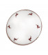 Lifestyle Glass Patterned Flush Ceiling Lamp Antique Brass
