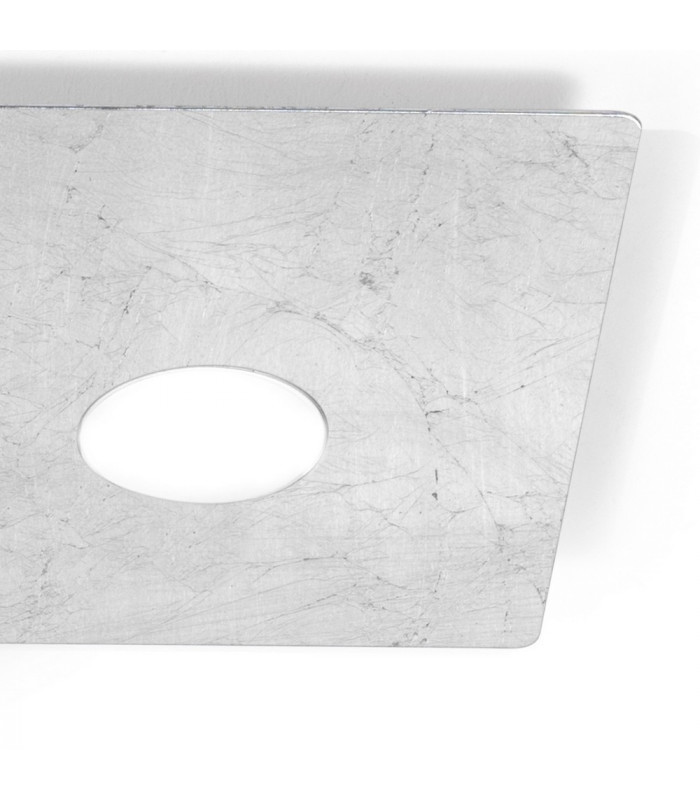 Lifestyle Metal Surface Mounted Ceiling Light - Leaf Silver Finish, 2x GX53