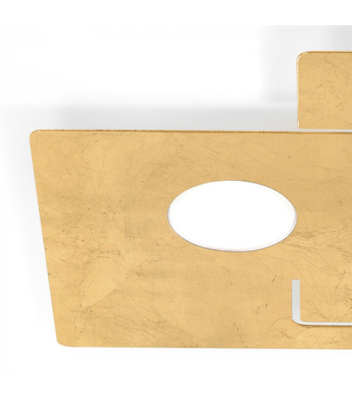 Lifestyle Metal Surface Mounted Ceiling Light - Leaf Gold Finish, 2x GX53