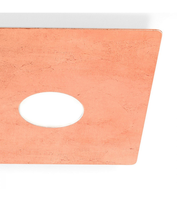 Lifestyle Metal Surface Mounted Ceiling Light - Leaf Copper Finish, 2x GX53