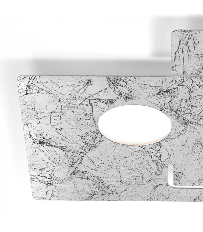 Lifestyle Metal Surface Mounted Ceiling Light - Vintage Silver Finish, 2x GX53