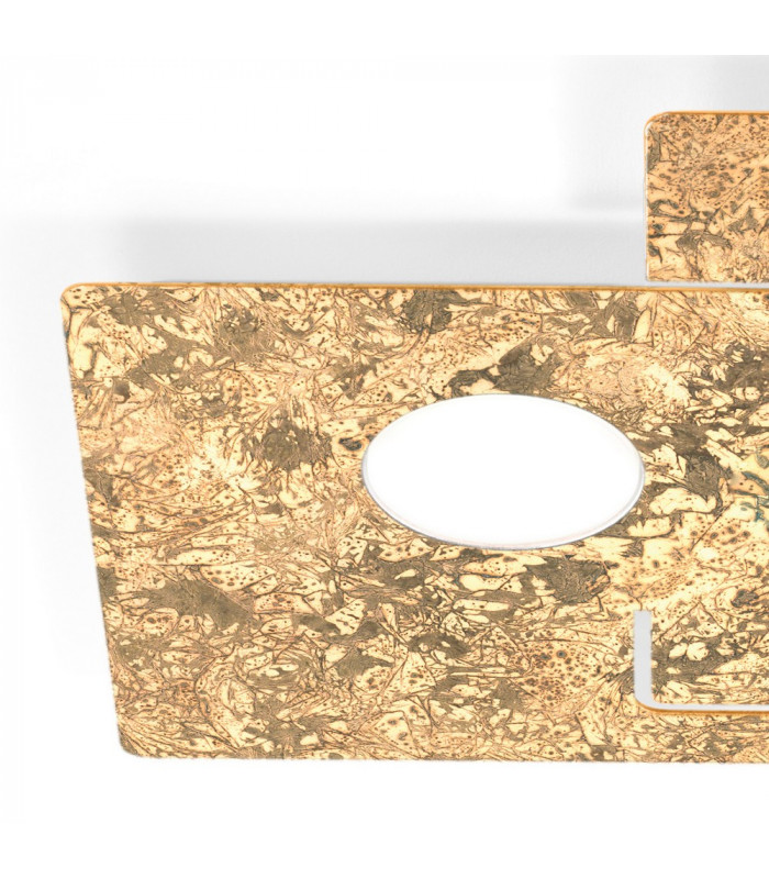 Lifestyle Metal Surface Mounted Ceiling Light - Vintage Gold Finish, 2x GX53