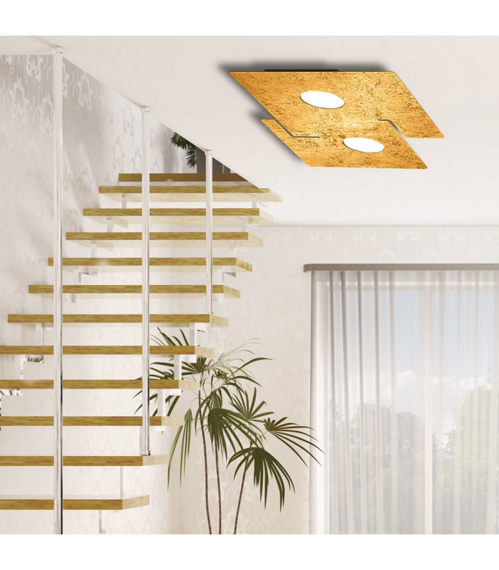 Lifestyle Metal Surface Mounted Ceiling Light - Vintage Gold Finish, 2x GX53