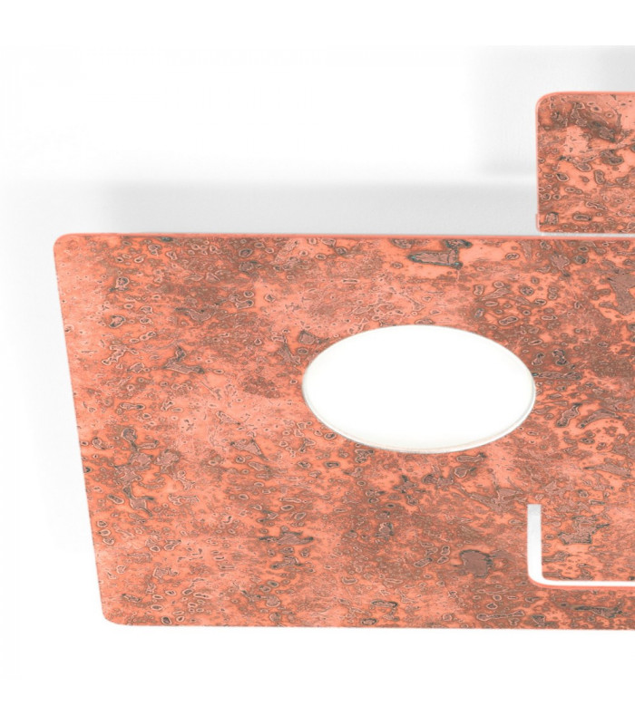 Lifestyle Metal Surface Mounted Ceiling Light - Vintage Copper Finish, 2x GX53
