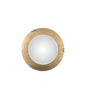 Lifestyle Glass Simple Flush Ceiling Light Gold - Sun Gold Finish