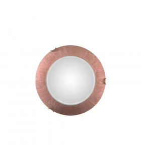 Lifestyle Glass Simple Flush Ceiling Light Antique Brass - Sun Copper Finish