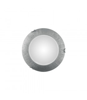 Lifestyle Glass Simple Flush Ceiling Light Silver - Sun Silver Finish