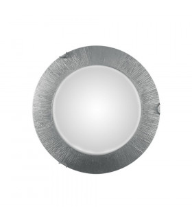 Lifestyle Glass Simple Flush Ceiling Light Silver - Sun Silver Finish