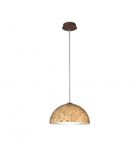 Designer Metal Dome Pendant Light - Vintage Gold Finish