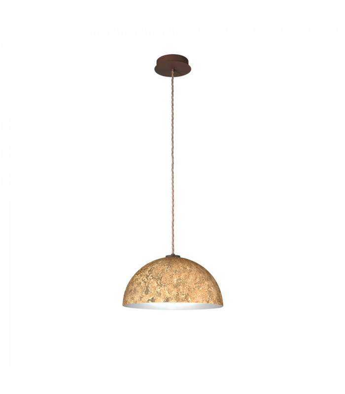 Designer Metal Dome Pendant Light - Vintage Gold Finish