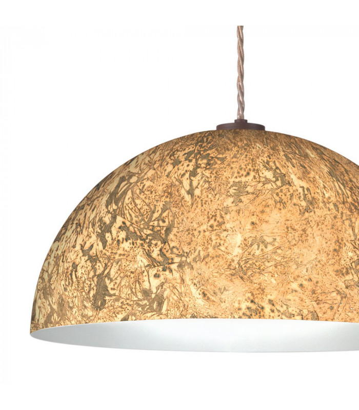 Designer Metal Dome Pendant Light - Vintage Gold Finish, 1x E27