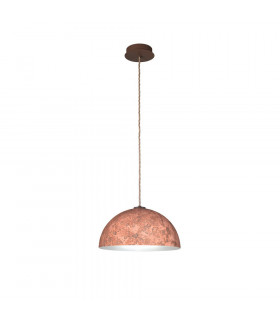 Designer Metal Dome Pendant Light - Vintage Copper Finish