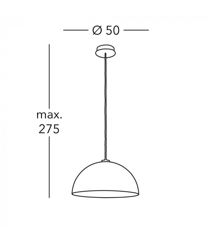 Designer Metal Dome Pendant Light - Vintage Copper Finish, 1x E27