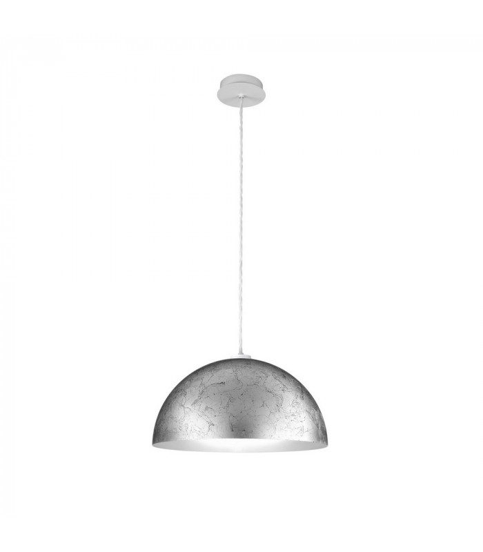 Designer Metal Dome Pendant Light Matt - Vintage Silver Finish