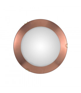 Lifestyle Simple Flush Ceiling Light Antique Brass - Leaf Copper Finish