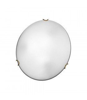 Lifestyle Glass Simple Flush Ceiling Light Antique Brass