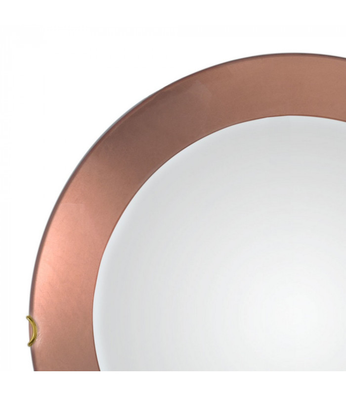 Lifestyle Simple Flush Ceiling Light - Leaf Copper Finish, 1x E27