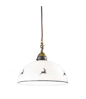 Country style Glass Dome Pendant lamp Frosted Antique Brass