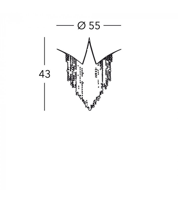 Integrated LED Designer Crystal Ceiling Light White Matt - 3