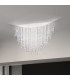 Integrated LED Designer Crystal Ceiling Light White Matt