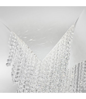 Integrated LED Designer Crystal Ceiling Light White Matt - 2