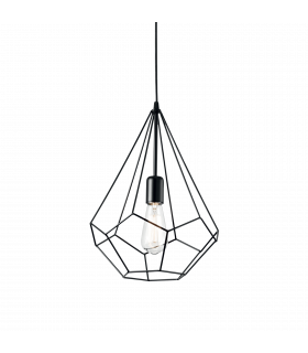 Decorative Wire Frame Pendant White, E27