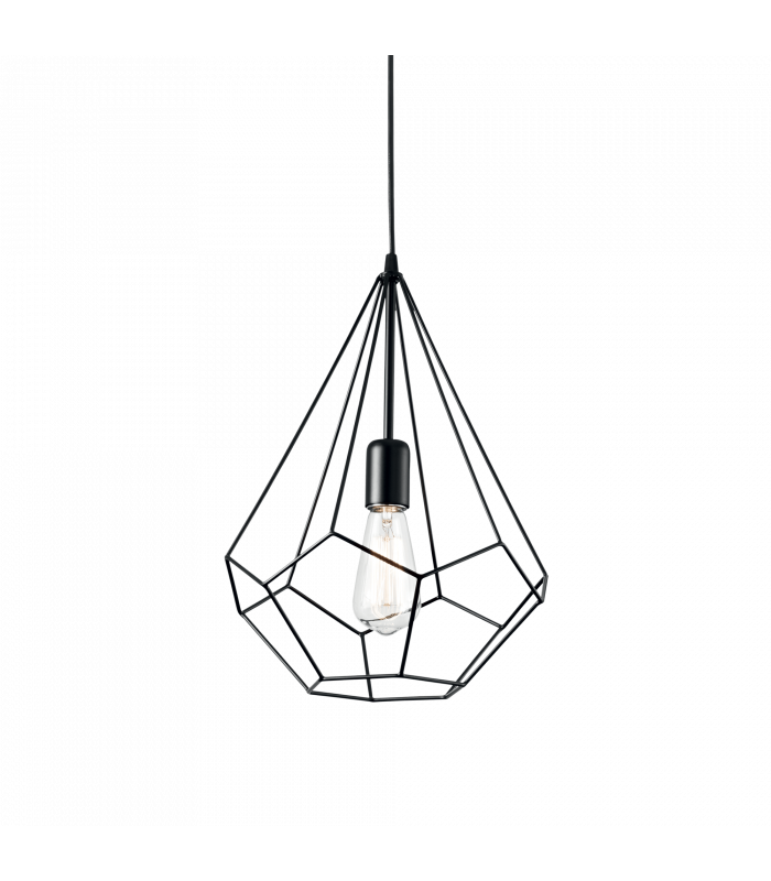 Decorative Wire Frame Pendant White, E27