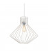 Decorative Wire Frame Pendant White, E27