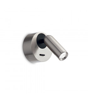 LED Decorative Round Reading Light Nickel, 3000K 3.5W