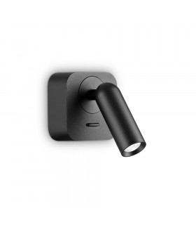 LED Decorative Square Reading Light Black, 3000K 3.5W