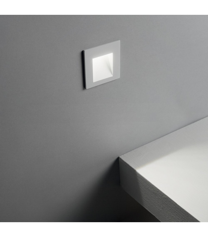 LED Outdoor Square Recessed Wall Light Anthracite IP65, 3000K
