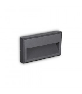 LED Outdoor Rectangle Flush Wall Light Anthracite IP65, 3000K