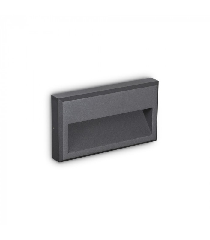 LED Outdoor Rectangle Flush Wall Light Anthracite IP65, 3000K