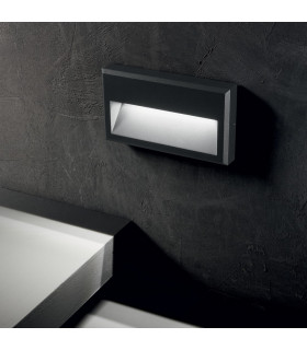 LED Outdoor Rectangle Flush Wall Light Anthracite IP65, 3000K