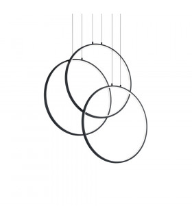 LED Decorative Integrated Pendant Light Black, 3000K