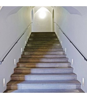 LED 1 Light Indoor Recessed Marker Wall Light White - 1