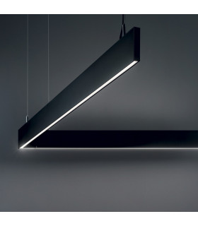 Decorative Linear Integrated Pendant Light Black, 4000K