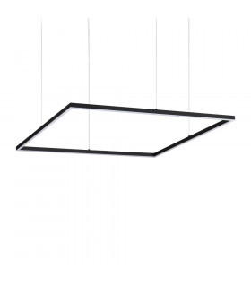 Decorative Square Integrated Pendant Light Black, 3000K, 51W