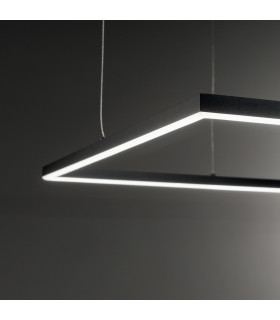 Decorative Square Integrated Pendant Light White, 3000K, 51W