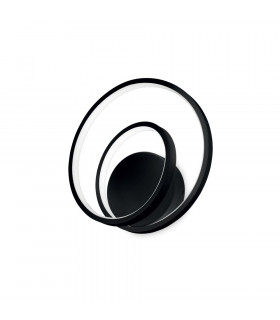 LED Decorative Swirl Integrated LED Wall Light Black, 3000K
