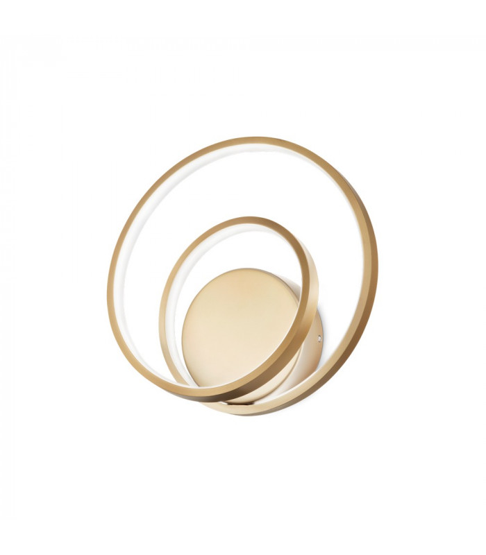 LED Decorative Swirl Integrated LED Wall Light Gold, 3000K