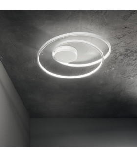LED Decorative Swirl Integrated LED Semi Flush Light Black, 3000K