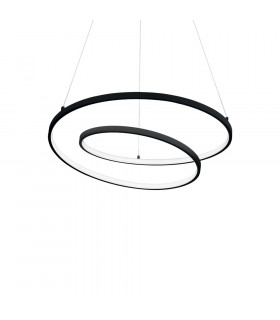 LED Decorative Swirl Integrated Pendant Light Black, 3000K