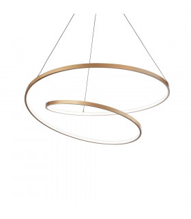 LED Decorative Swirl Integrated Pendant Light Gold, 3000K