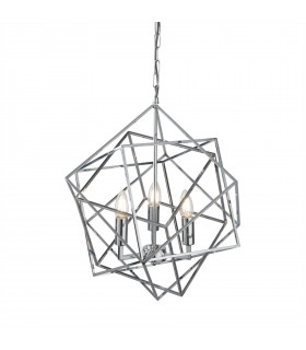 3 Light Ceiling Pendant Chrome, E14 - 1
