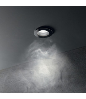 Round Recessed Downlight Black IP65, 3000K, 8W