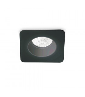 Square Recessed Downlight Black IP65, 3000K, 8W
